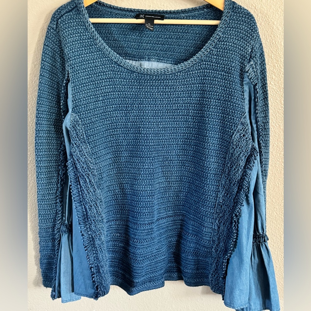 INC International Concepts Teal Knit Women's Sweater